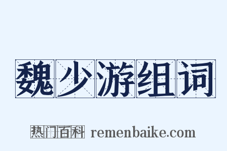 魏少游组词是什么意思的图片